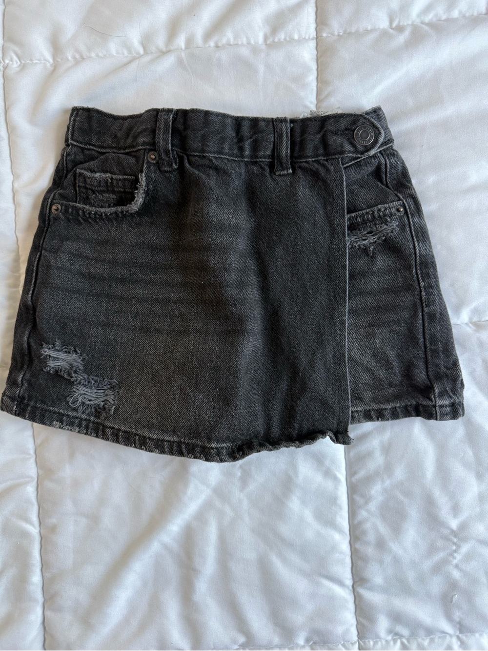 Zara Charcoal Gray Denim Skirt